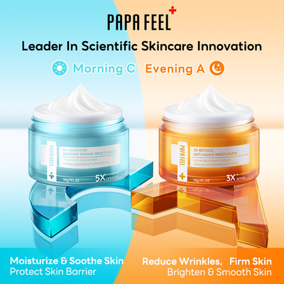 PAPA FEEL Morning C Evening A 3X Retinol Cream 30g Ceramide Moisturizer 30g