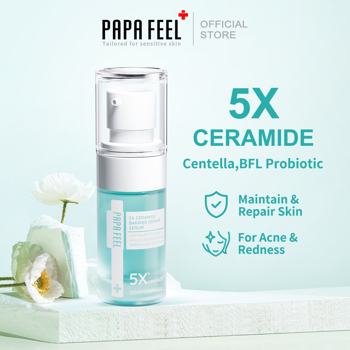 5X Ceramide Barrier Repair Serum 20ml - PAPAFEEL